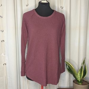 Chaser waffle weave mauve shirt Medium